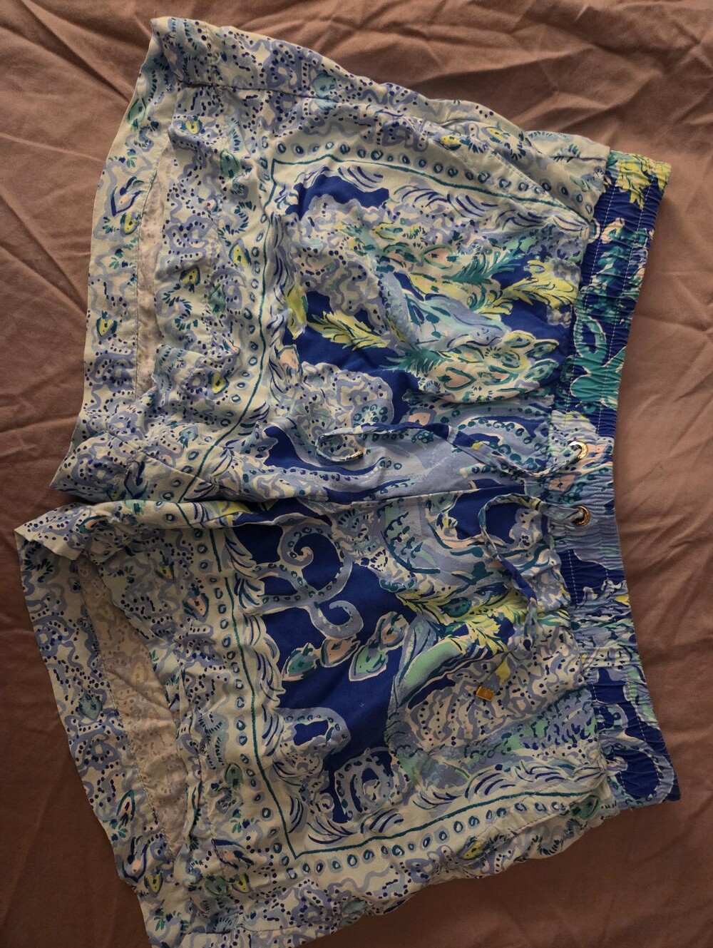 Lilly Pulitzer Blue Current Sea Sirens Katia Shorts Small